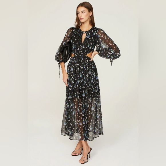 Maje Dresses & Skirts - Maje Risof Floral Cutout Maxi Dress
